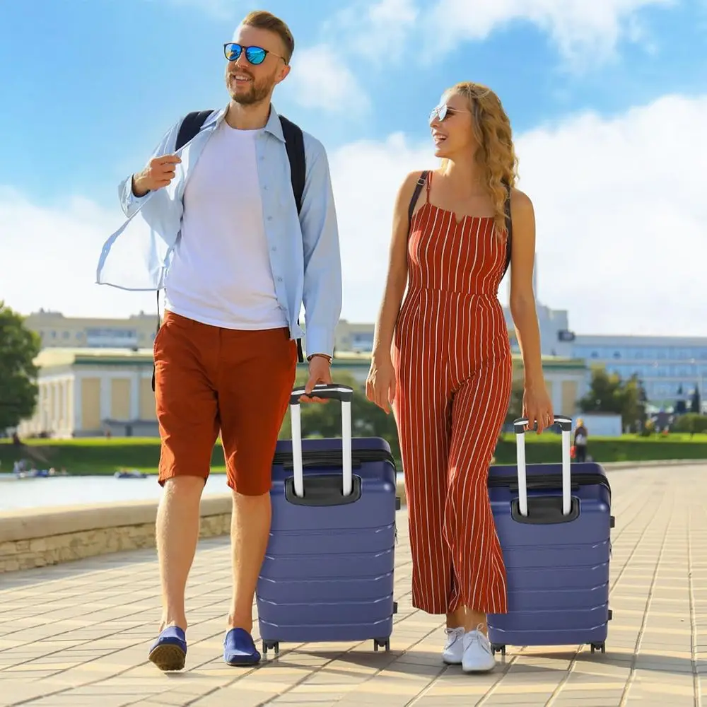 مجموعة حقائب سفر صلبة قابلة لل - مراجعة Expandable Hard Shell Luggage Set وسعره