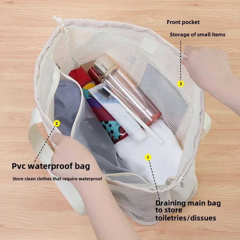 حقيبة شاطئية كبيرة السعة مع نظ - مراجعة Cosmetic Bags وسعره