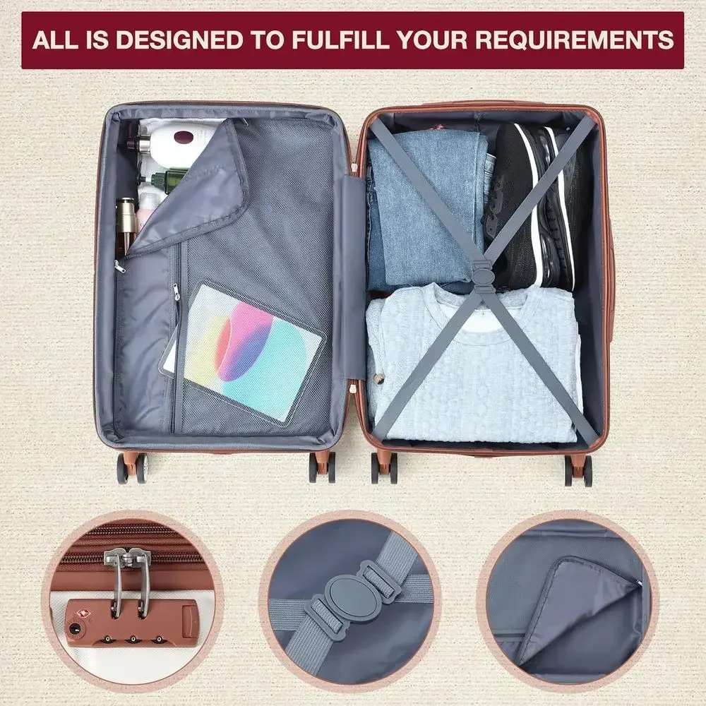 مجموعة حقائب سفر صلبة قابلة لل - مراجعة Expandable Hard Shell Luggage Set وسعره