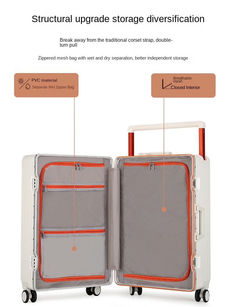 حقيبة جديدة بمقبض واسع على عجل - مراجعة Aluminum Frame Carry On Luggage وسعره