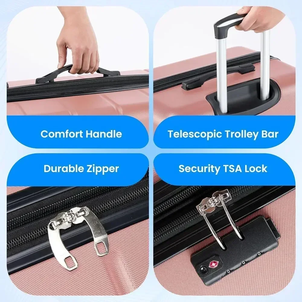 مجموعة حقائب سفر كبيرة من 3 قط - مراجعة Expandable Hard Shell Luggage Set وسعره