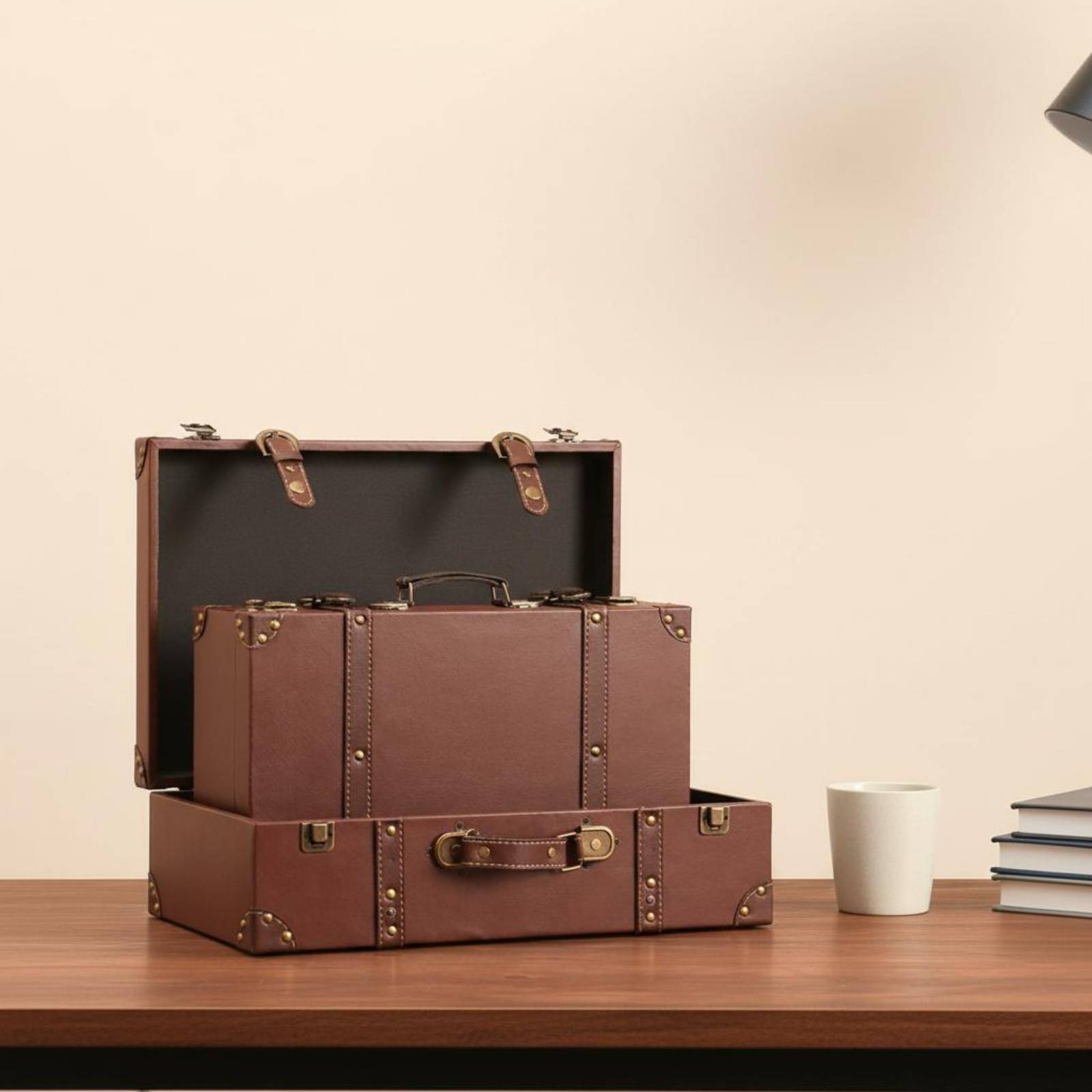 صندوق تخزين عتيق بتصميم حقيبة  - مراجعة Retro Vintage Trunk Suitcase وسعره