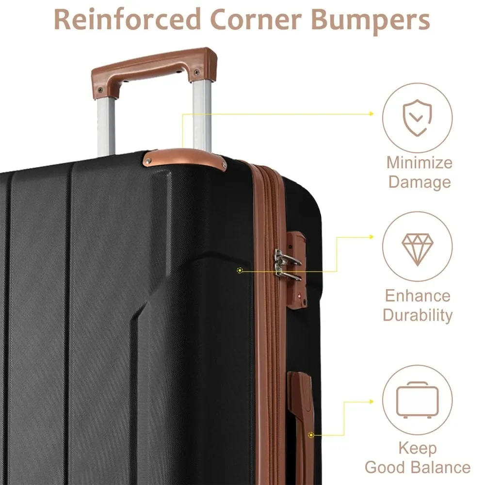 مجموعة حقائب سفر من 3 قطع، حقا - مراجعة Expandable Hard Shell Luggage Set وسعره