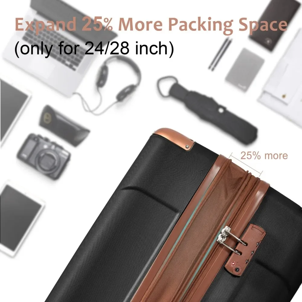 مجموعة حقائب سفر من 3 قطع، حقا - مراجعة Expandable Hard Shell Luggage Set وسعره