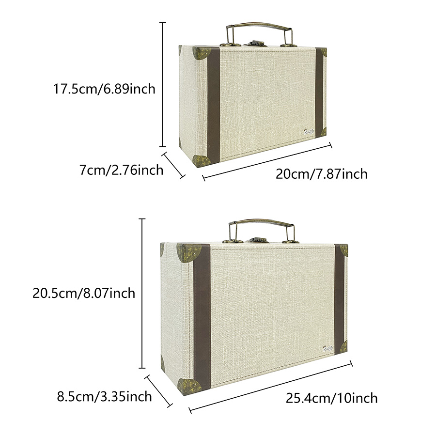صندوقان تخزين بتصميم حقيبة سفر - مراجعة Retro Vintage Trunk Suitcase وسعره