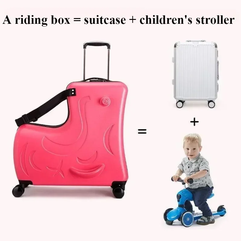حقيبة سفر للأطفال مع عجلات وسك - مراجعة Kids Ride On Suitcase Scooter وسعره