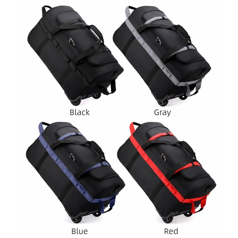 حقيبة من القماش الخشن ذات عجلا - مراجعة Foldable Rolling Luggage Bag وسعره