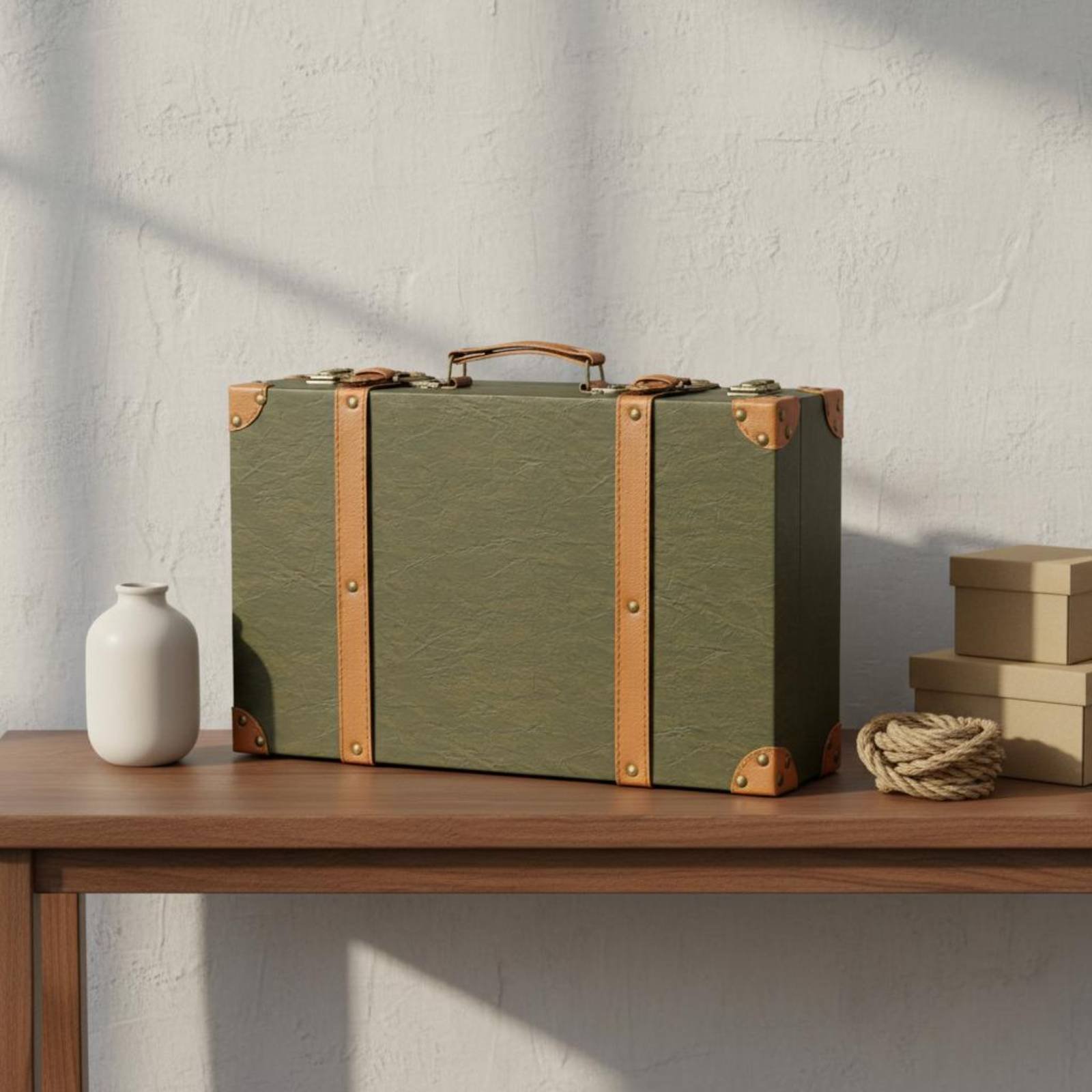 مجموعة حقائب سفر عتيقة من 3 قط - مراجعة Retro Vintage Trunk Suitcase وسعره