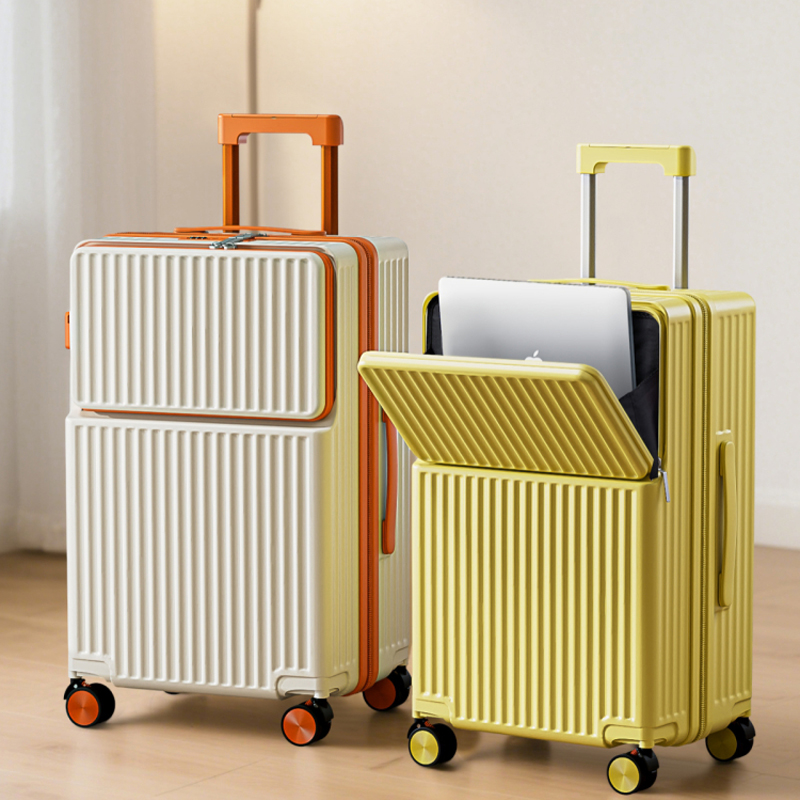 حقيبة سفر أنيقة مقاس 20 24 بوص - مراجعة Front Opening Laptop Luggage 24 Inch وسعره
