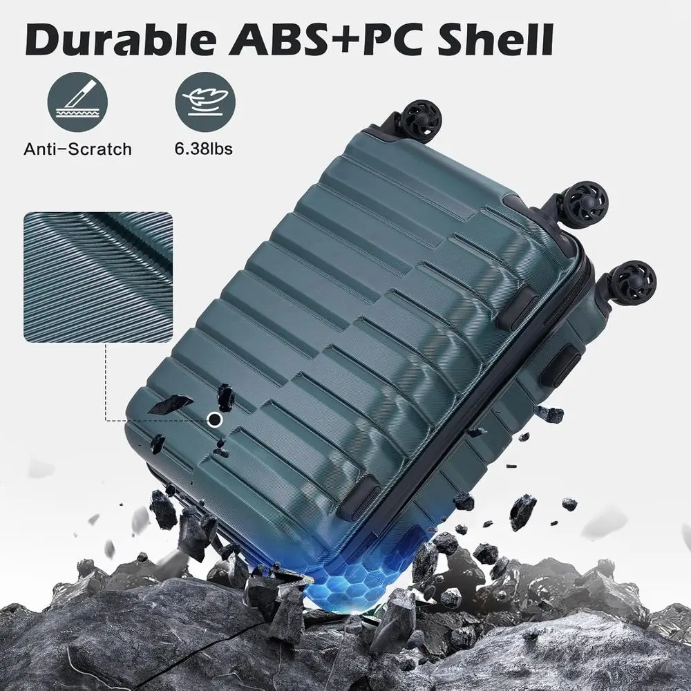 مجموعة حقائب سفر صلبة من 3 قطع - مراجعة Expandable Hard Shell Luggage Set وسعره