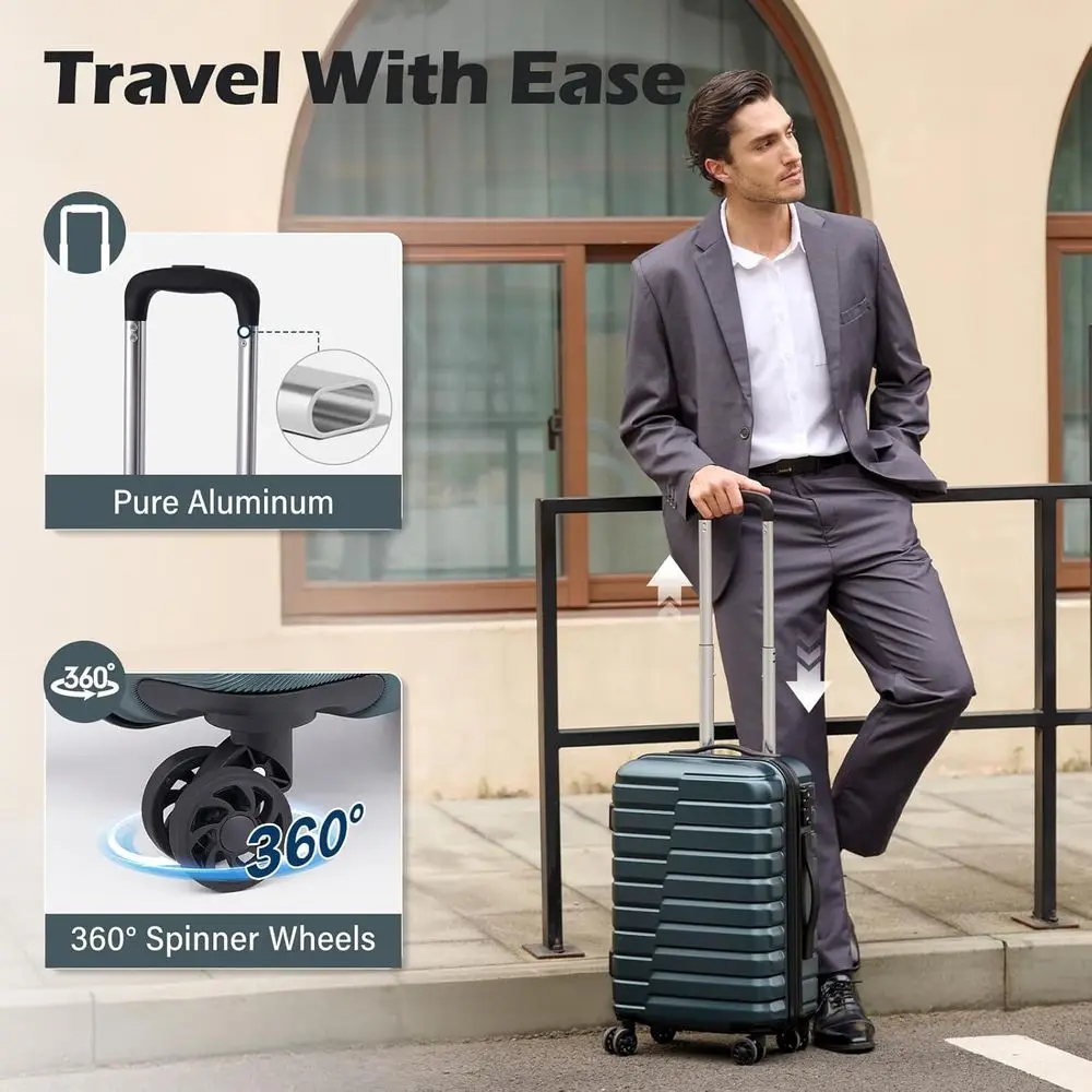 مجموعة حقائب سفر صلبة من 3 قطع - مراجعة Expandable Hard Shell Luggage Set وسعره