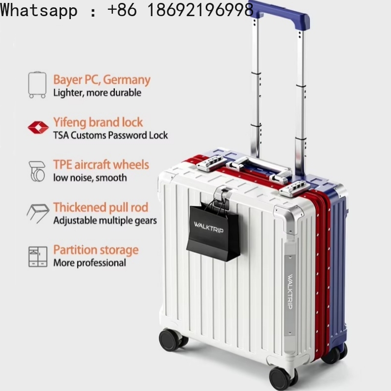 حقيبة سفر بعجلات مقاس 18 بوصة، - مراجعة Aluminum Frame Carry On Luggage وسعره