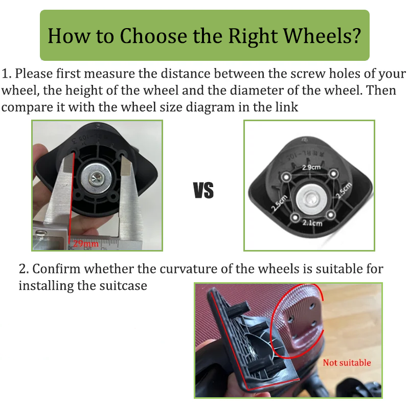 لمجموعة استبدال العجلات الصامت - مراجعة Silent Replacement Luggage Wheels وسعره