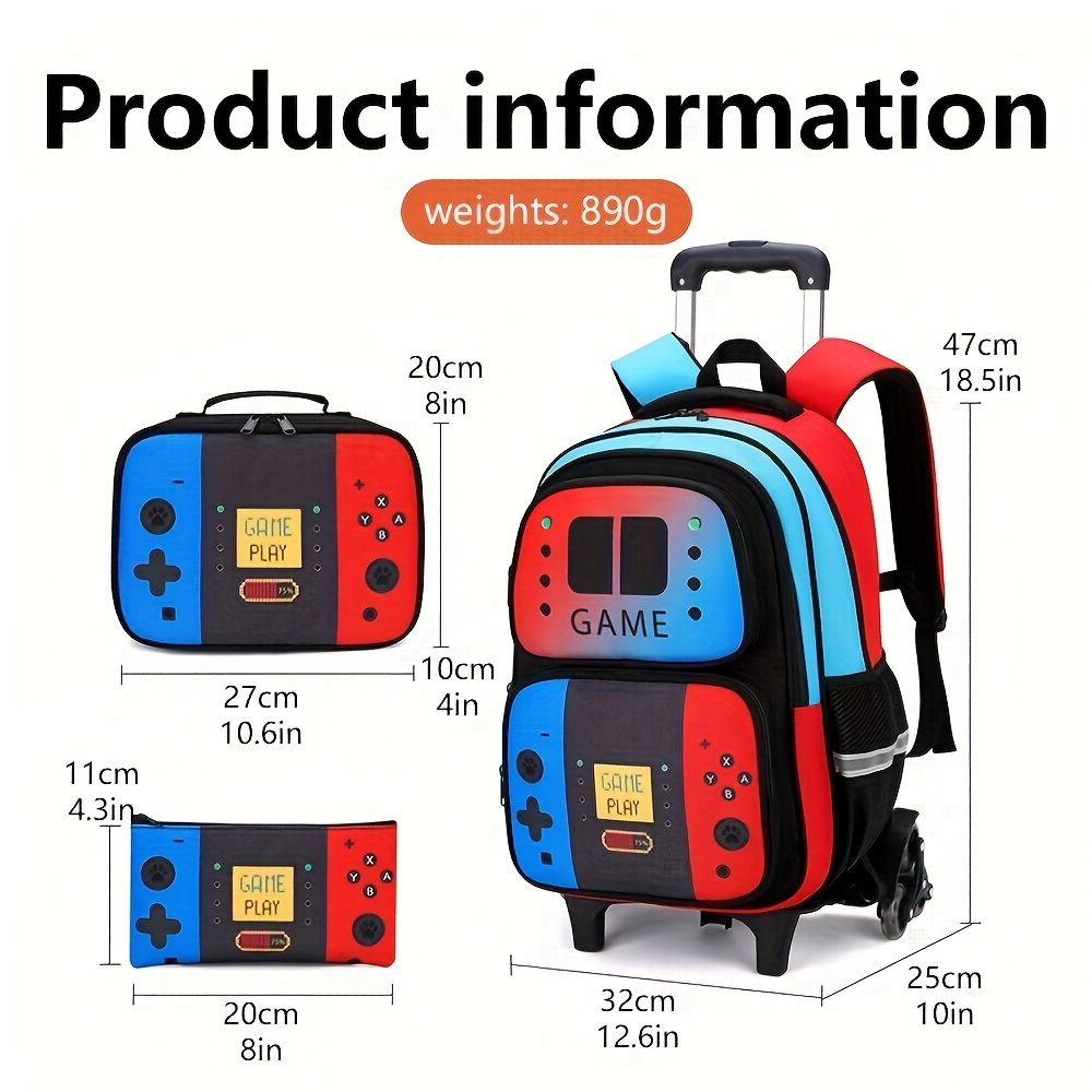 حقيبة ظهر بعجلات للأطفال مكونة - مراجعة Foldable Rolling Luggage Bag وسعره