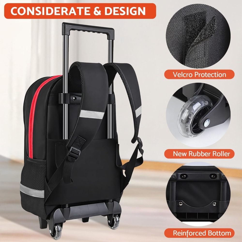 حقيبة ظهر بعجلات للأطفال مكونة - مراجعة Foldable Rolling Luggage Bag وسعره