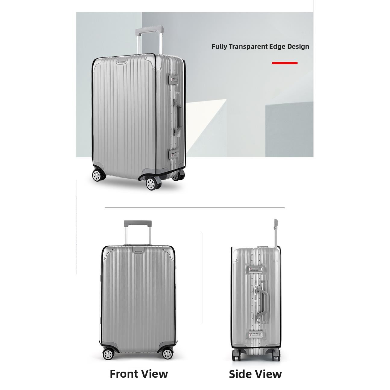 غطاء حقيبة سفر شفاف مقاوم للما - مراجعة Luggage Protective Cover Transparent وسعره