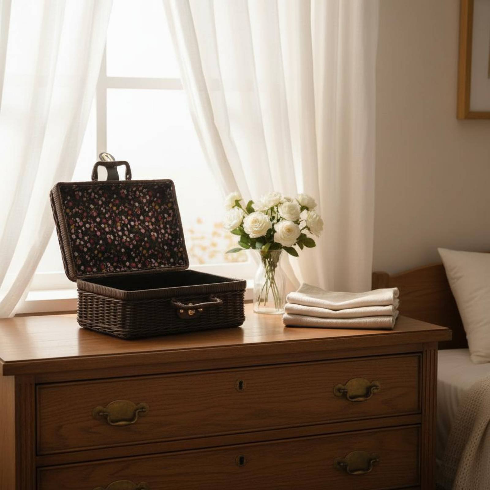 حقيبة بتصميم عتيق مع مقبض، حقي - مراجعة Retro Vintage Trunk Suitcase وسعره