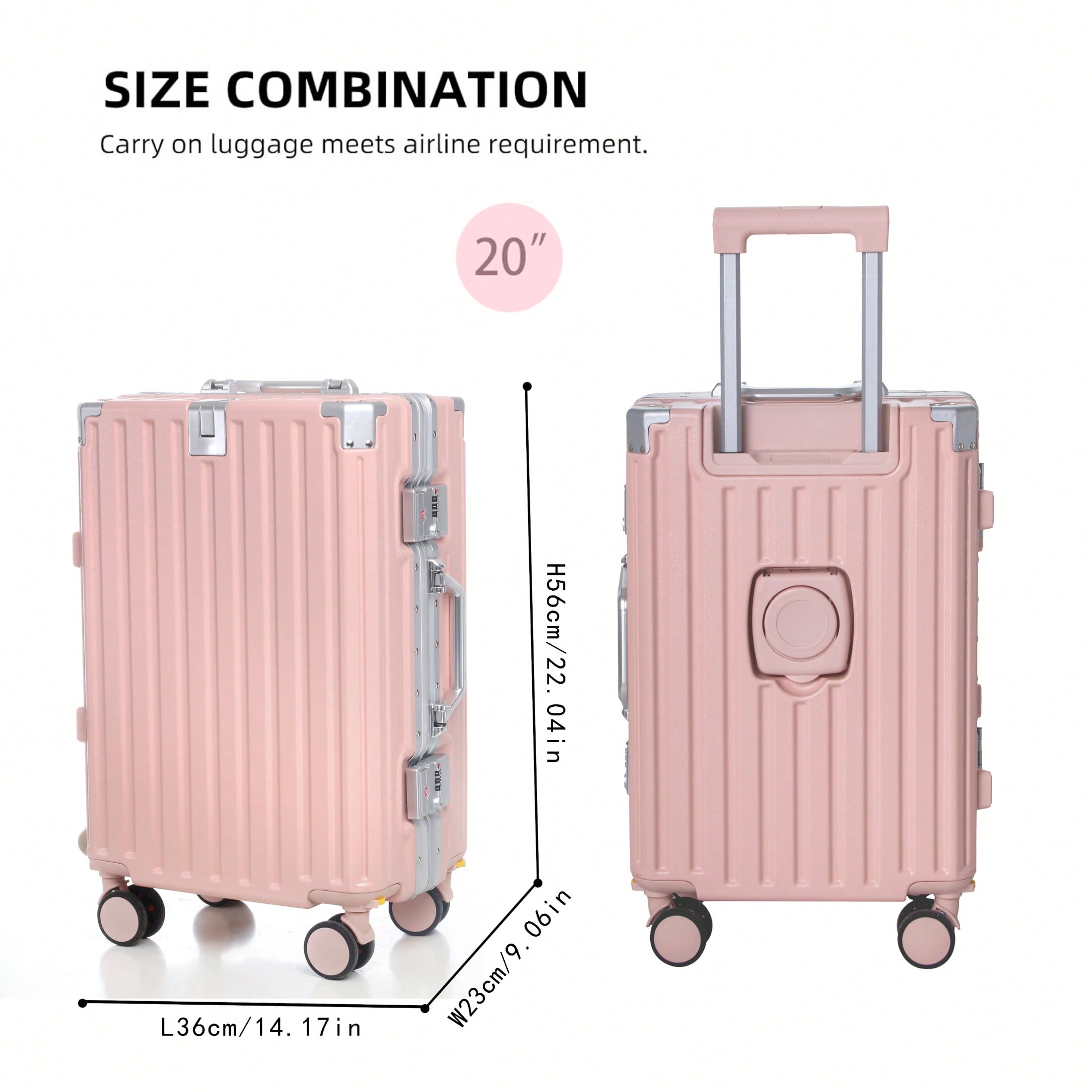حقيبة سفر 20 بوصة معتمدة من شر - مراجعة Aluminum Frame Carry On Luggage وسعره
