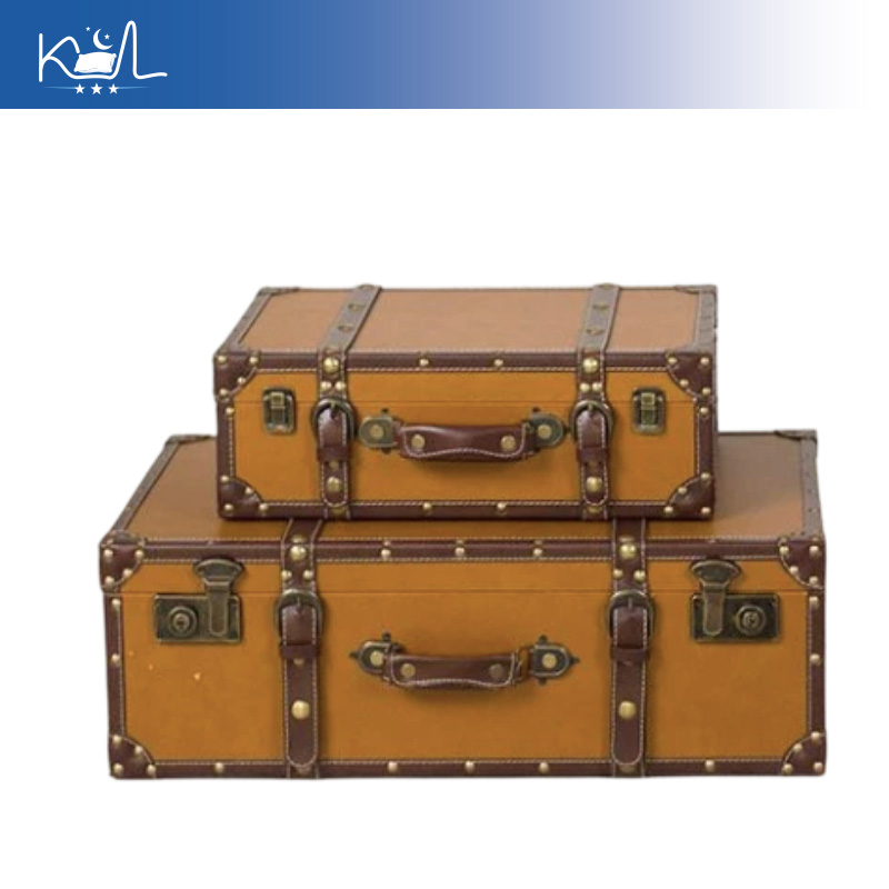 صندوق تخزين بتصميم حقيبة سفر ع - مراجعة Retro Vintage Trunk Suitcase وسعره