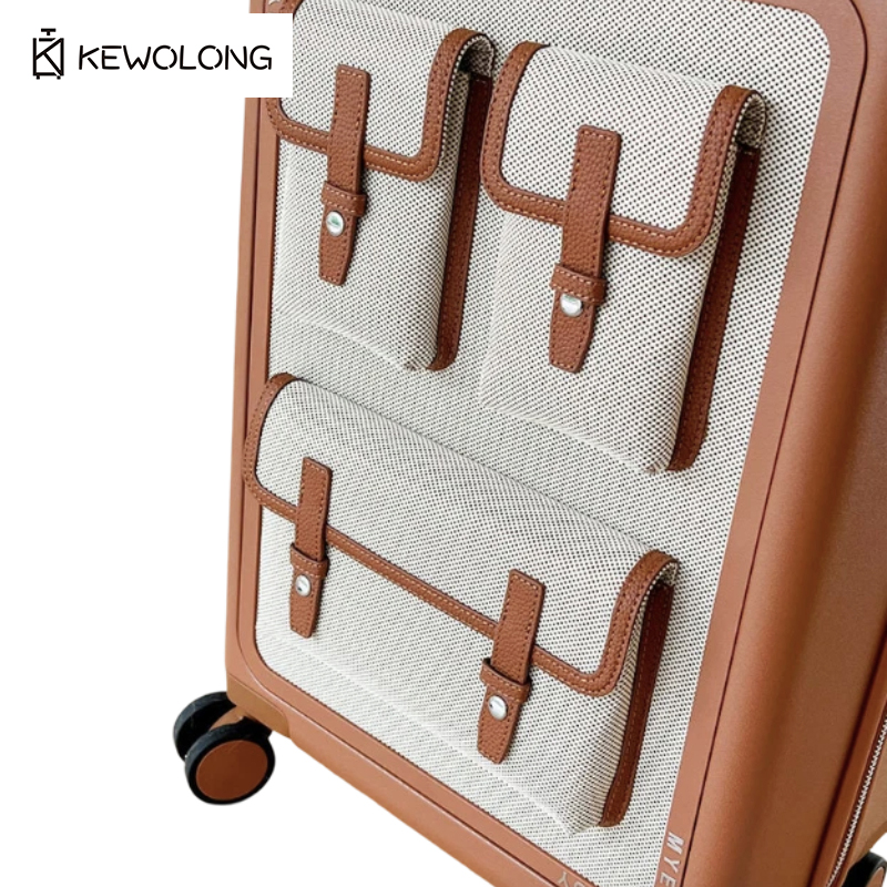 حقيبة سفر قماشية عتيقة الطراز  - مراجعة Spinner Wheel Rolling Suitcase 20 Inch وسعره