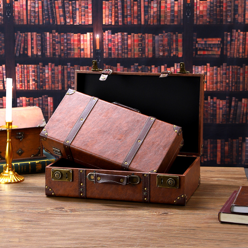 حقيبة خشبية عتيقة متعددة الوظا - مراجعة Retro Vintage Trunk Suitcase وسعره