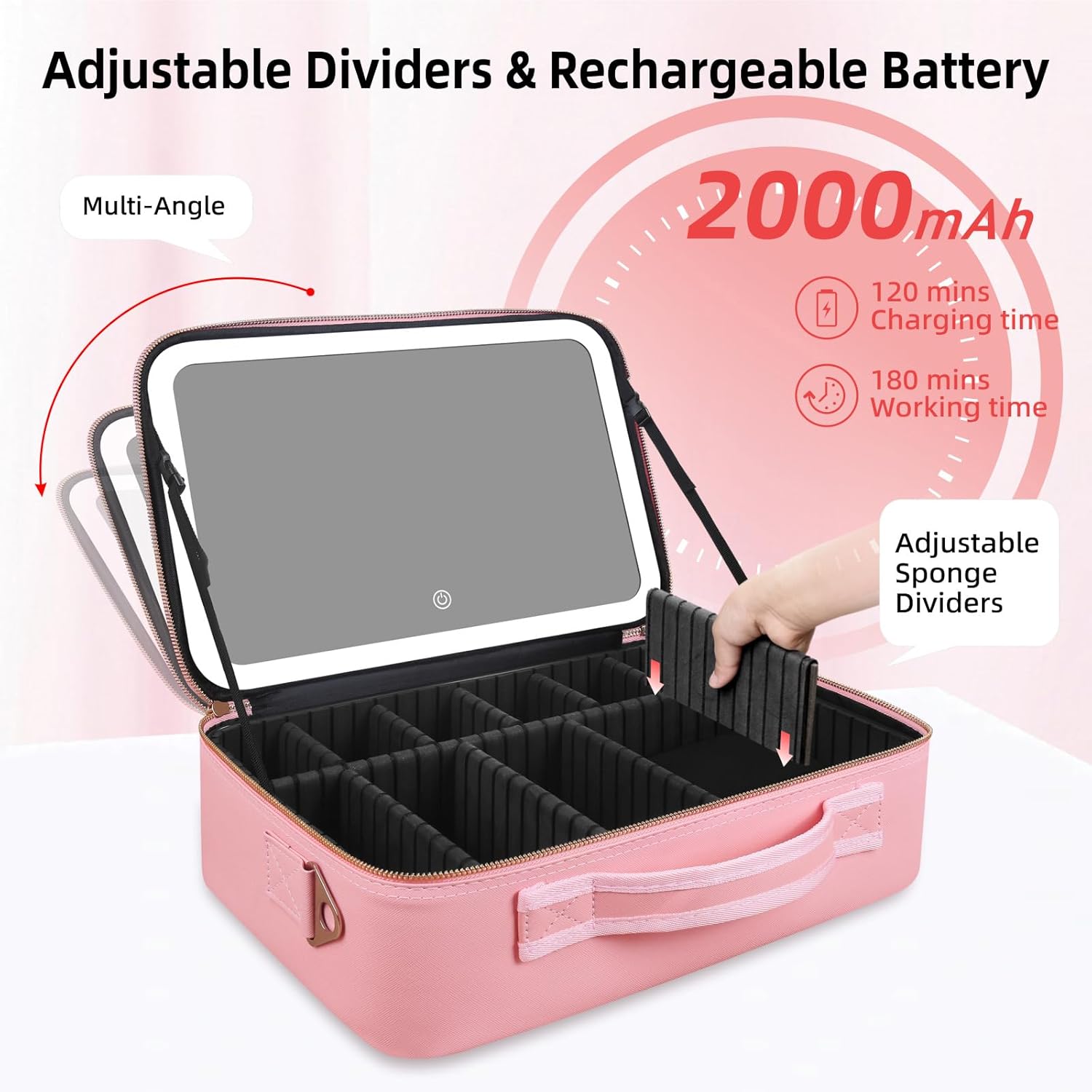 حقيبة مكياج كبيرة السعة 15''×1 - مراجعة Cosmetic Bags وسعره